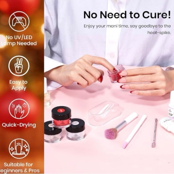 CHRISTMAS COLORS DIP  NAIL POLISH  KIT - Picture 11 of 13